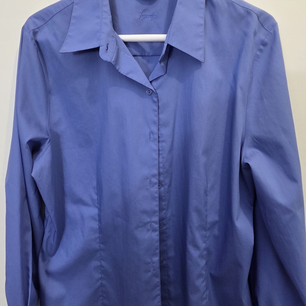 Classic Button-Up Shirt in Periwinkle Blue